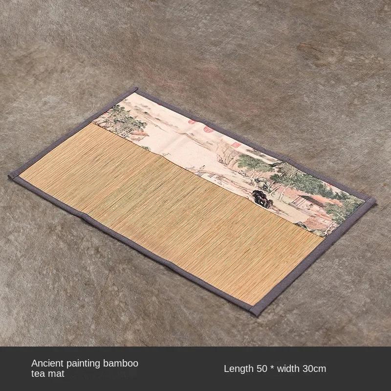 Chinese Style Retro Small Tea Mat Bamboo Cloth Ancient Painting Bamboo Woven Mat Bamboo Table Runner Tea Ware
Chinese Style Retro Small Tea Mat Bamboo Cloth Ancient Painting Bamboo Woven Mat Bamboo Table Runner Tea Ware
