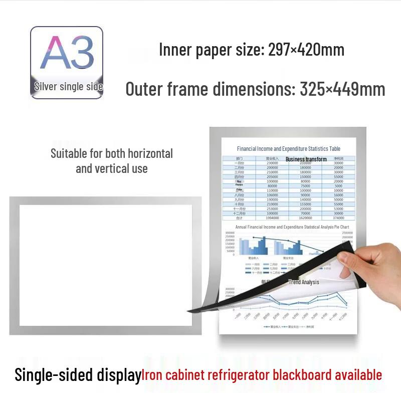 Miaojiayi A3 Magnetic Display Frame
Miaojiayi A3 Magnetic Display Frame