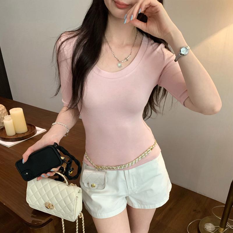 Women s Summer 2026 Pink U-Neck Slim-Fit Short-Sleeve T-Shirt - Popular Petite Style Large рожевий
Women s Summer 2026 Pink U-Neck Slim-Fit Short-Sleeve T-Shirt - Popular Petite Style Large рожевий