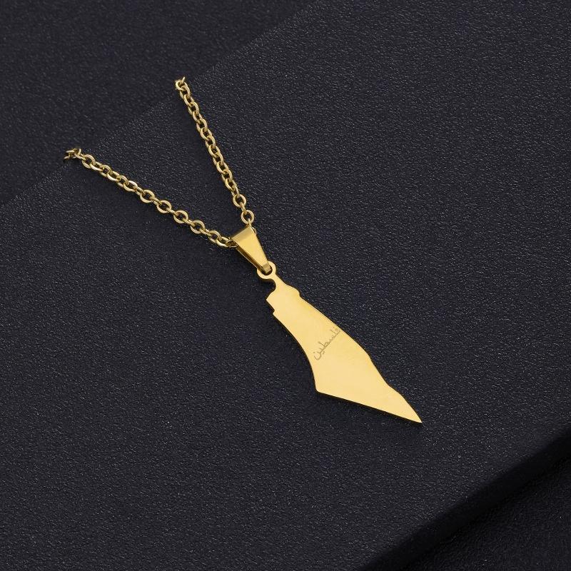 Стильное геометрическое ожерелье-подвеска в виде карты из нержавеющей стали для женщин Израиль и Палестина StyleC
Стильное геометрическое ожерелье-подвеска в виде карты из нержавеющей стали для женщин Израиль и Палестина StyleC