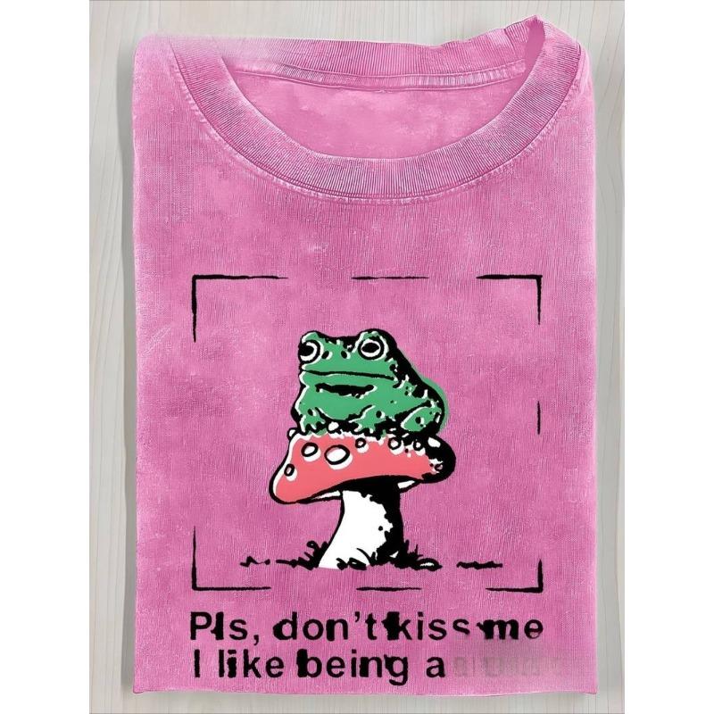 European Size Men S Washed Short Sleeve T-Shirt | Frog & Mushroom Funny Text Print, Vintage Distressed Trendy Top, High-Quality Fashion Soft Comfort S розовый
European Size Men S Washed Short Sleeve T-Shirt | Frog & Mushroom Funny Text Print, Vintage Distressed Trendy Top, High-Quality Fashion Soft Comfort S розовый