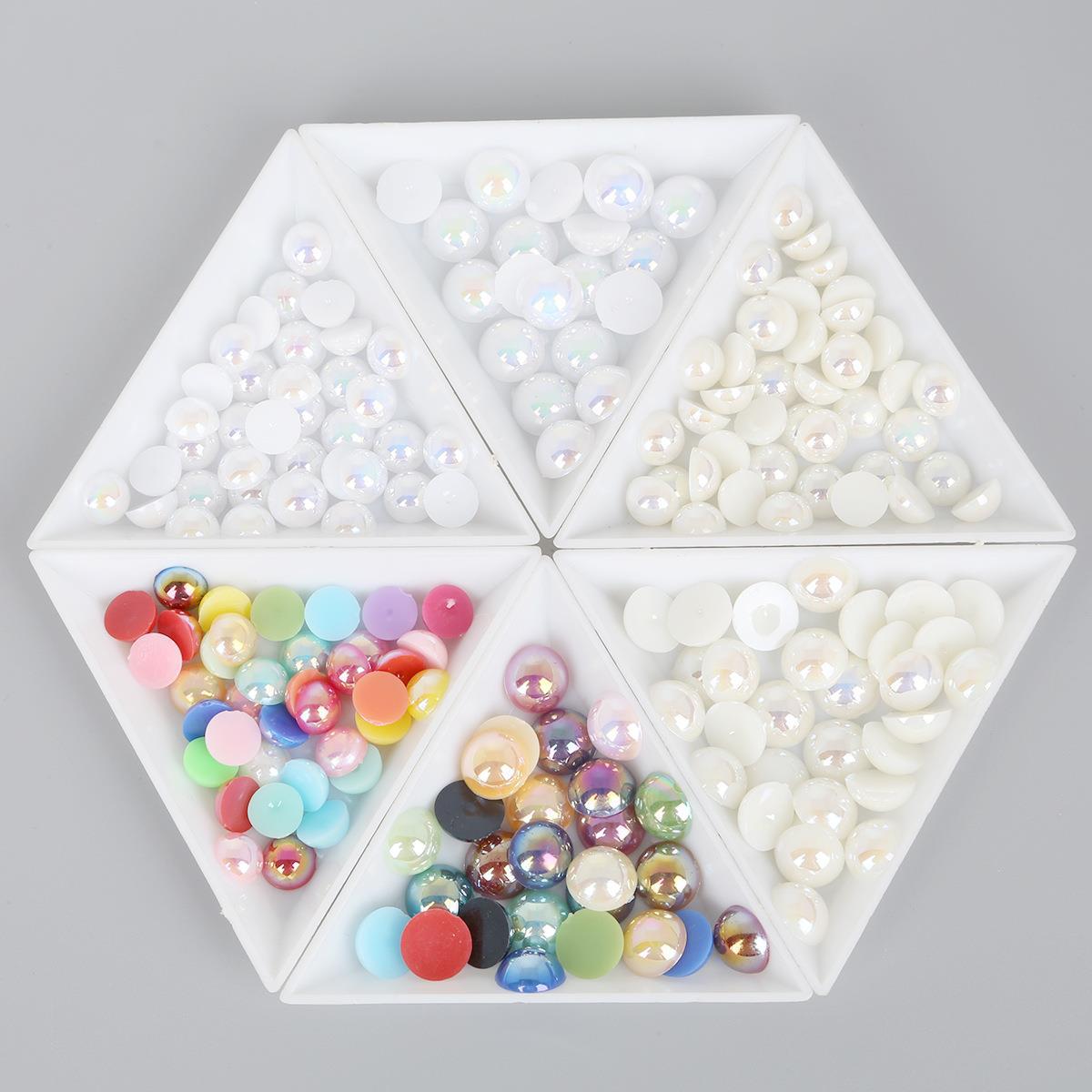 DIY Handmade Bow Hair Accessory Materials: Half-Sided ABS Pearl Patch & Colored Flat Beads.
DIY Handmade Bow Hair Accessory Materials: Half-Sided ABS Pearl Patch & Colored Flat Beads.