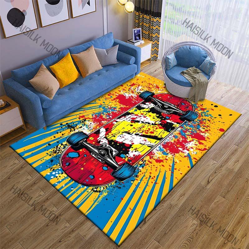 Colorful Skateboard Print Carpet Non-slip Mat for Living Room Bedroom Sofa Decor Home Area Rug Game Room Rugs 60*90cm
Colorful Skateboard Print Carpet Non-slip Mat for Living Room Bedroom Sofa Decor Home Area Rug Game Room Rugs 60*90cm