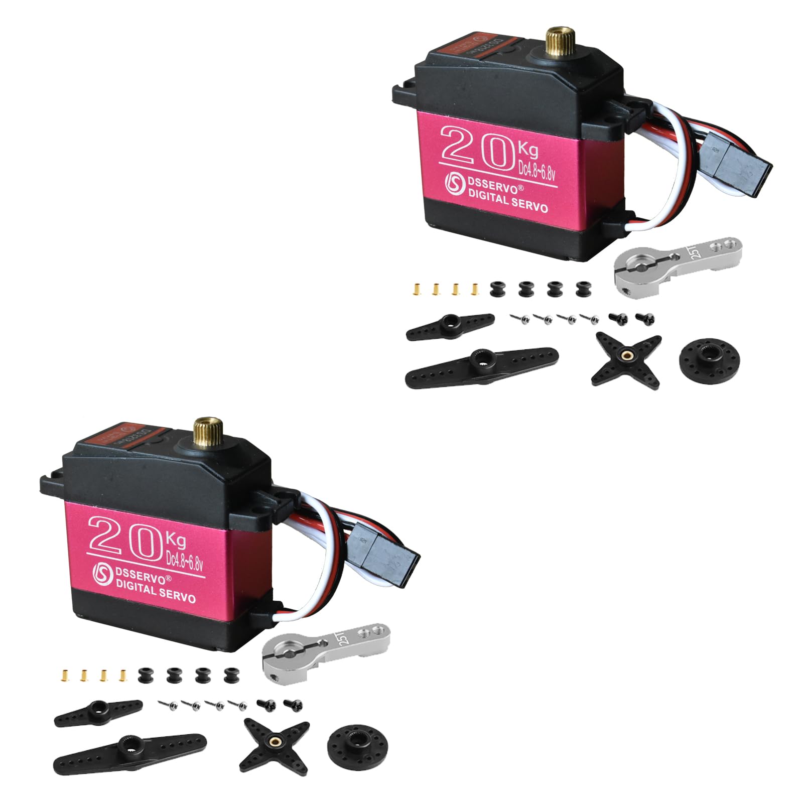 2Pcs 20KG Digital RC DS3218 Full Metal Gear High Torque Waterproof Steering Servo Motor Compatible with Scale Crawler Baja RC Car Boat Buggy Truggy червоний
2Pcs 20KG Digital RC DS3218 Full Metal Gear High Torque Waterproof Steering Servo Motor Compatible with Scale Crawler Baja RC Car Boat Buggy Truggy червоний