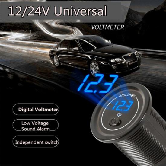 Blue LED Digital DC Voltmeter With Switch Motorcycle Car Universal 12V-24V
Blue LED Digital DC Voltmeter With Switch Motorcycle Car Universal 12V-24V