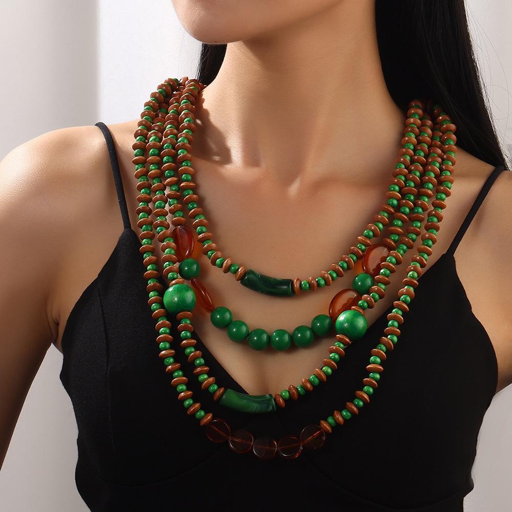 Ожерелье в стиле бохо, ретро, многослойное, имитация бирюзы, деревянные бусины ручной работы, длинное ожерелье-водопад для женщин зелёный
Ожерелье в стиле бохо, ретро, многослойное, имитация бирюзы, деревянные бусины ручной работы, длинное ожерелье-водопад для женщин зелёный