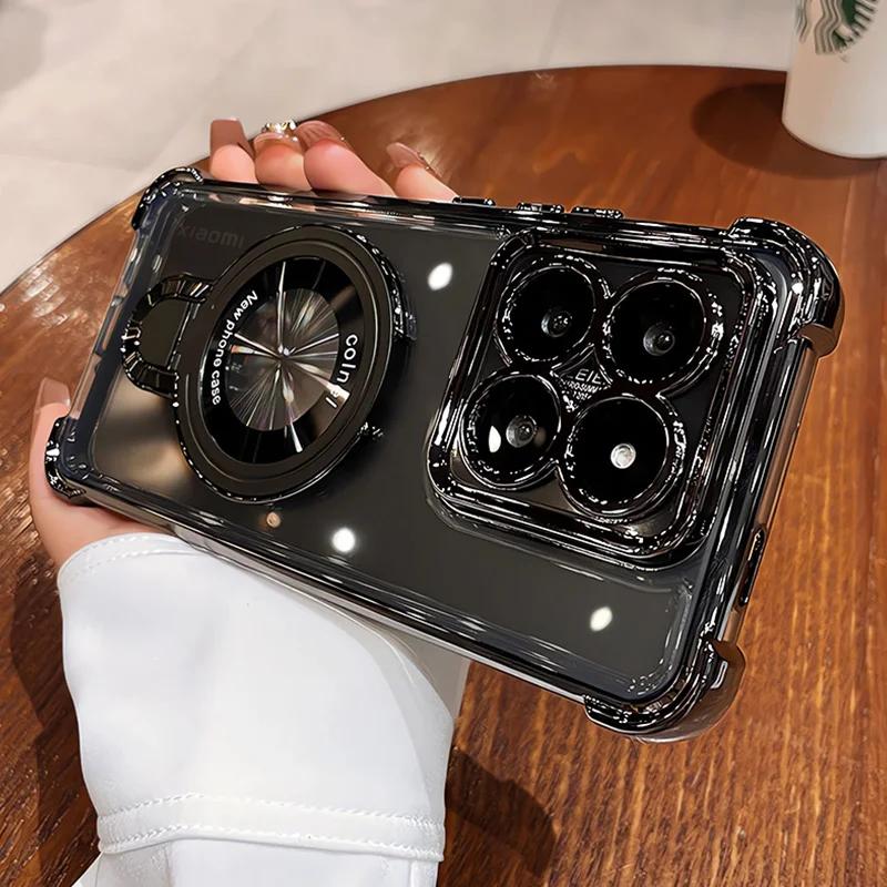 Plating Magnetic Holder Airbag Silicone Transparent Case For Xiaomi 15T Pro 14 13 T Ultra Camera Protect Shockproof Cover xiaomi 15T
Plating Magnetic Holder Airbag Silicone Transparent Case For Xiaomi 15T Pro 14 13 T Ultra Camera Protect Shockproof Cover xiaomi 15T