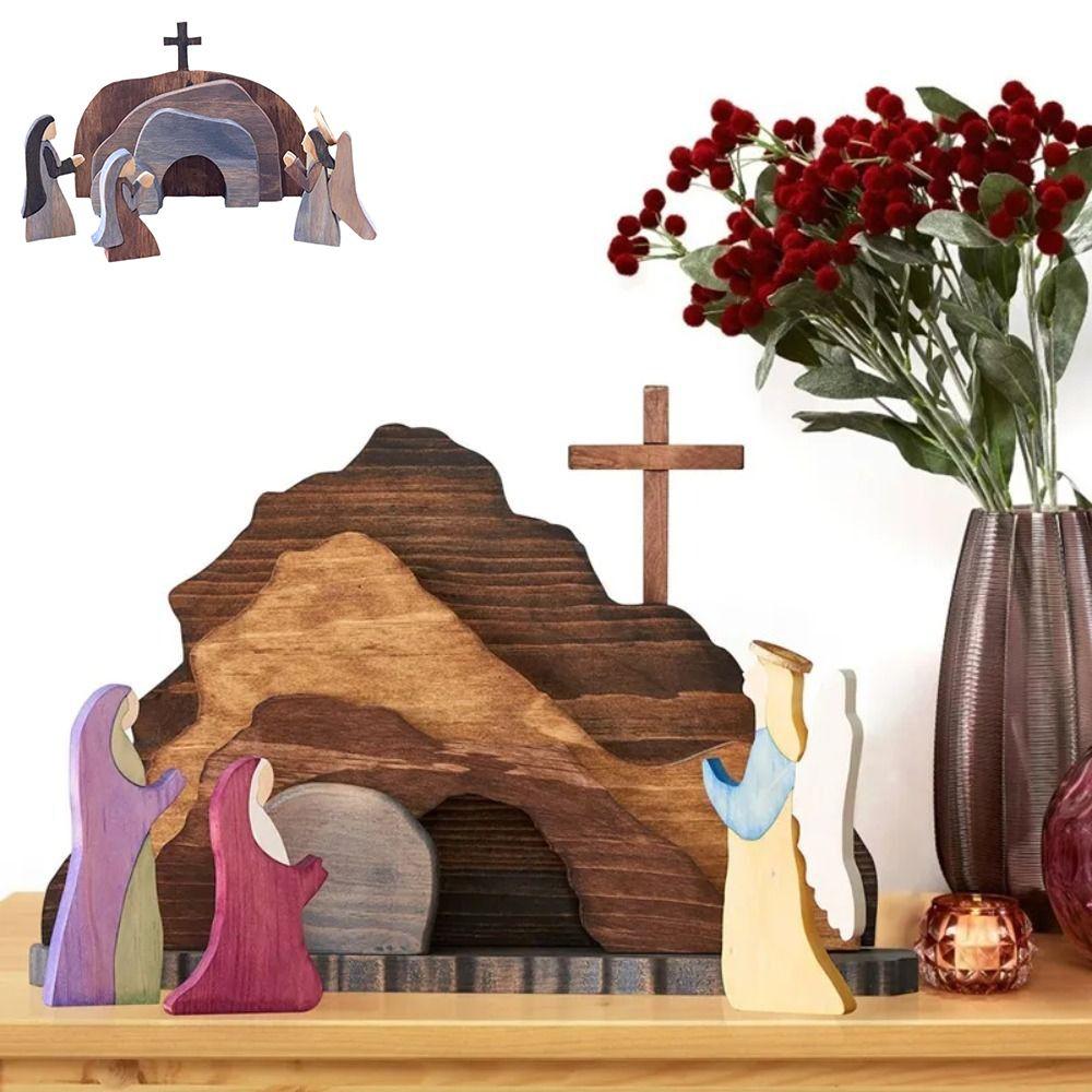 Reusable Empty Tomb Easter Scene Decoration Cross Jesus Tomb Tray Set for Desktop Decoration B
Reusable Empty Tomb Easter Scene Decoration Cross Jesus Tomb Tray Set for Desktop Decoration B