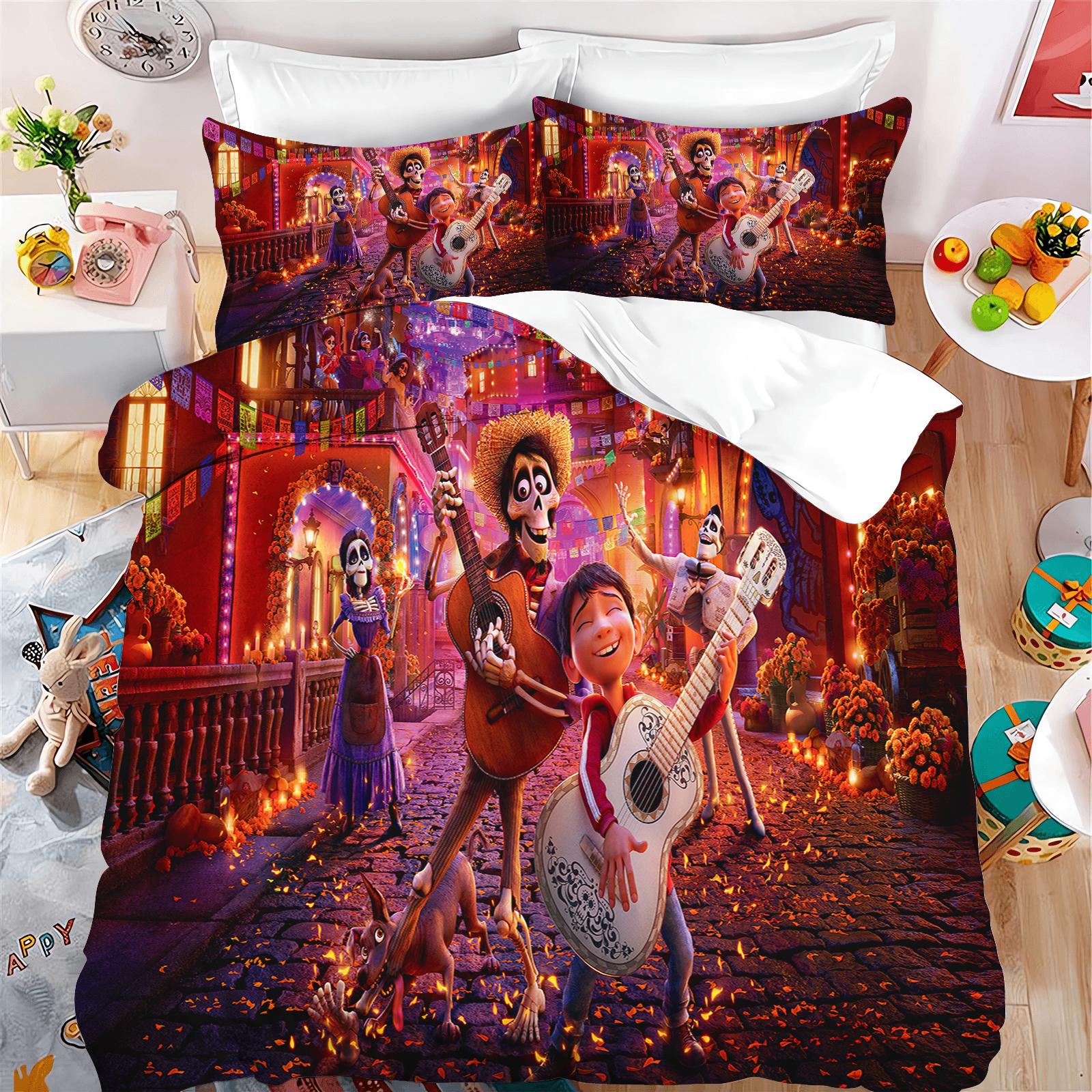Cartoon Coco Bedding Set Duvet Cover 100% Polyester Childlike Innocence Bedroom Decor Adult Gift 135x200cm
Cartoon Coco Bedding Set Duvet Cover 100% Polyester Childlike Innocence Bedroom Decor Adult Gift 135x200cm