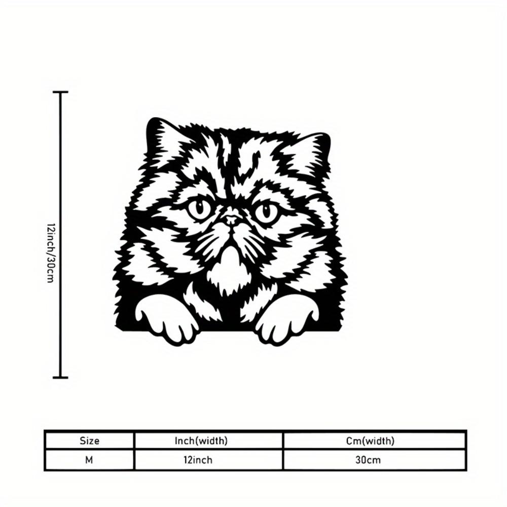 2D Flat Persian Cat Metal Wall Art Black Cat Silhouette Indoor Outdoor Decor High Quality Pet Lover Gift for Cat Owners Sculpture Room Decor 30 cm / 12 inches
2D Flat Persian Cat Metal Wall Art Black Cat Silhouette Indoor Outdoor Decor High Quality Pet Lover Gift for Cat Owners Sculpture Room Decor 30 cm / 12 inches