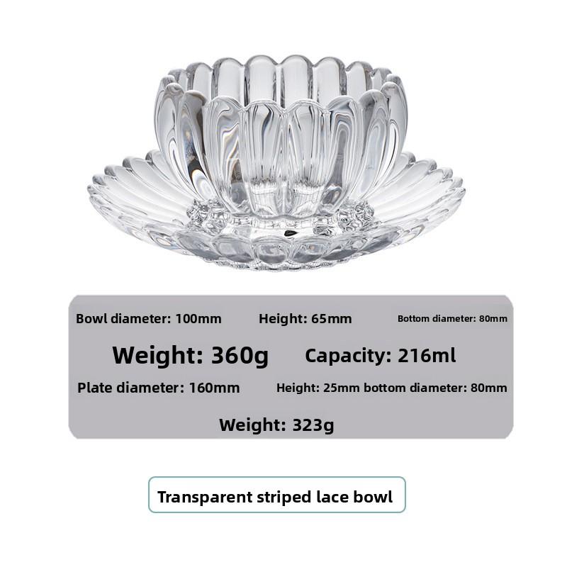 Creative Lotus Glass Bowl Plate Set Gold Trim Transparent Salad Dish Home Tableware
Creative Lotus Glass Bowl Plate Set Gold Trim Transparent Salad Dish Home Tableware