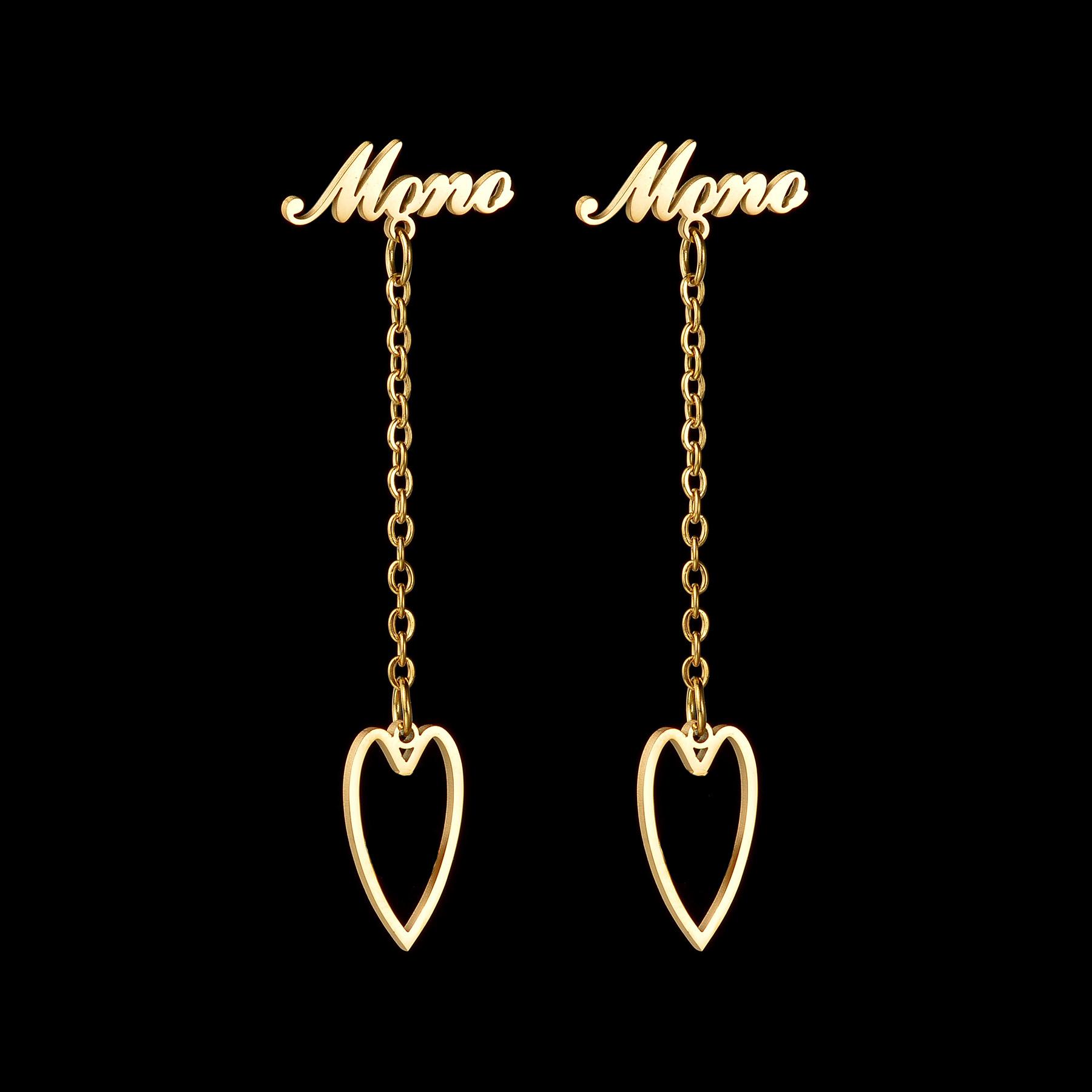 Atoztide Personalized Custom Name Stud Earring for Women Girl Stainless Steel Hollow Heart Drill Cup Chain Birthday Jewelry Gift silver color
Atoztide Personalized Custom Name Stud Earring for Women Girl Stainless Steel Hollow Heart Drill Cup Chain Birthday Jewelry Gift silver color