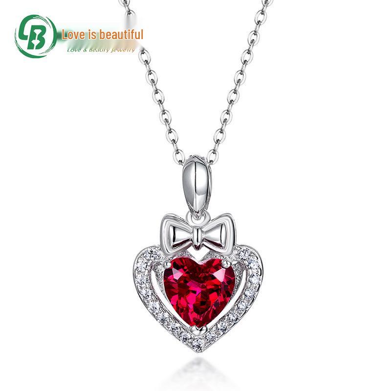 2024 Luxury Heart-Shaped Cultured Ruby Pendant Necklace in Gold-Plated S925 Sterling Silver 925 Silver
2024 Luxury Heart-Shaped Cultured Ruby Pendant Necklace in Gold-Plated S925 Sterling Silver 925 Silver