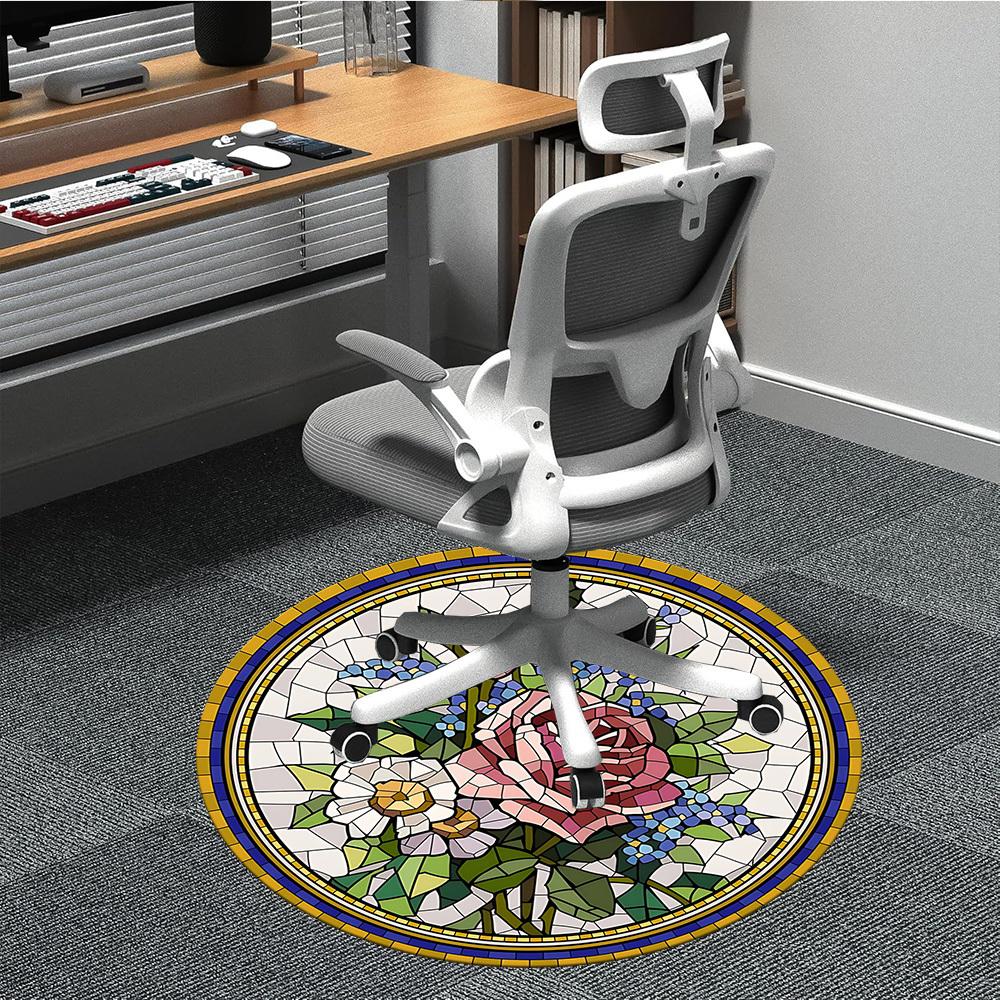 1pc Floral Mosaic Design Chair Carpet for Office Non Slip, Machine Washable Rug for Office, Room Holiday Decor for Christmas, Birthday Polyester 80cm
1pc Floral Mosaic Design Chair Carpet for Office Non Slip, Machine Washable Rug for Office, Room Holiday Decor for Christmas, Birthday Polyester 80cm