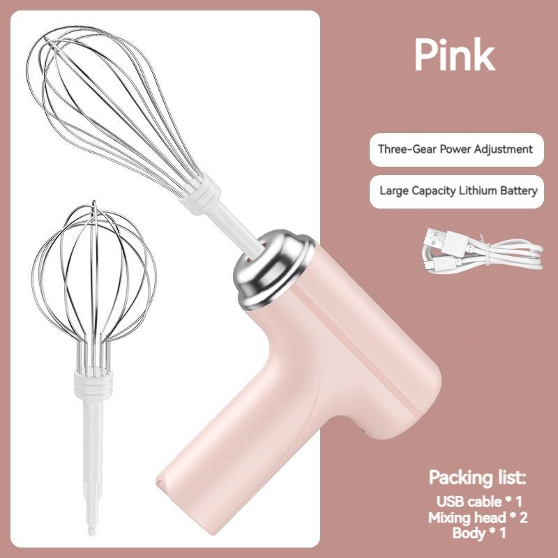 Color Wireless Electric Egg Mixer Portable 3 Speeds Egg Beater Whisk Food blender Baking Cake Cream Milk Frother Kitchen Tools рожевий
Color Wireless Electric Egg Mixer Portable 3 Speeds Egg Beater Whisk Food blender Baking Cake Cream Milk Frother Kitchen Tools рожевий