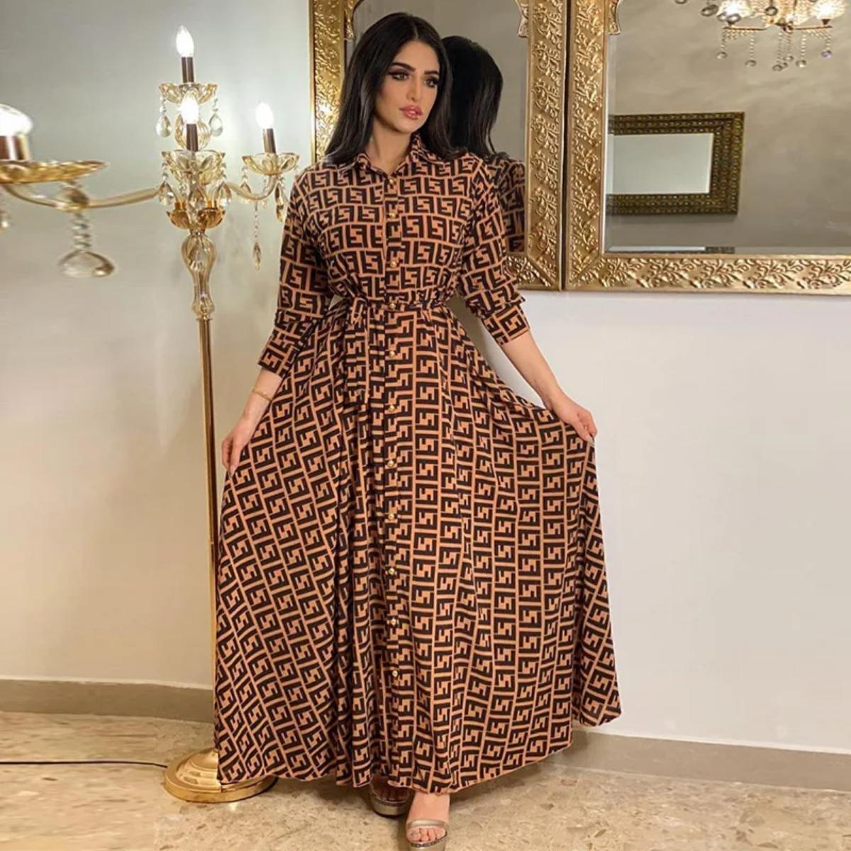 LYRIA Women s Clothing Autumn and Winter New Elegant Sexy Fashion Digital Printing Leisure Dress S коричневий
LYRIA Women s Clothing Autumn and Winter New Elegant Sexy Fashion Digital Printing Leisure Dress S коричневий
