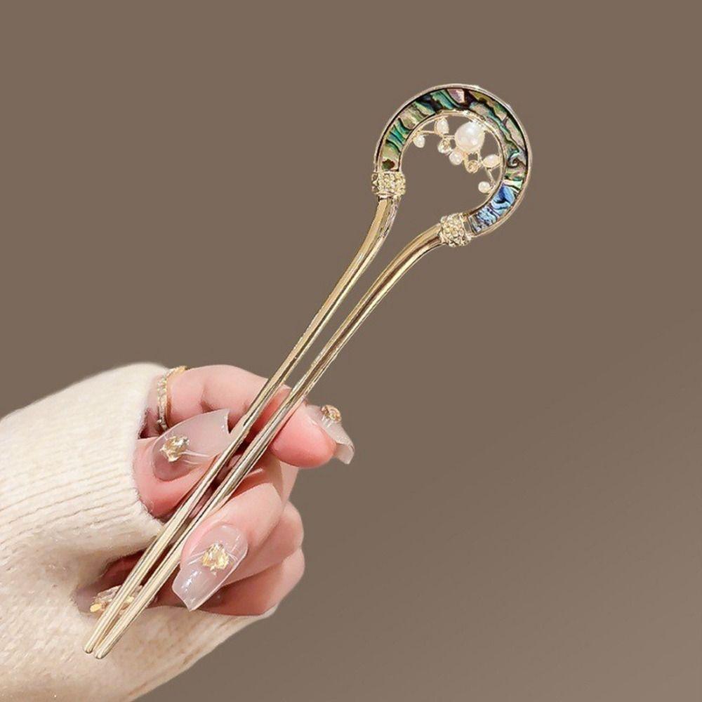 Blue and White Porcelain Metal U Shape Hair Stick Pearl Hanfu Hairpin Cute For Girl style 1
Blue and White Porcelain Metal U Shape Hair Stick Pearl Hanfu Hairpin Cute For Girl style 1