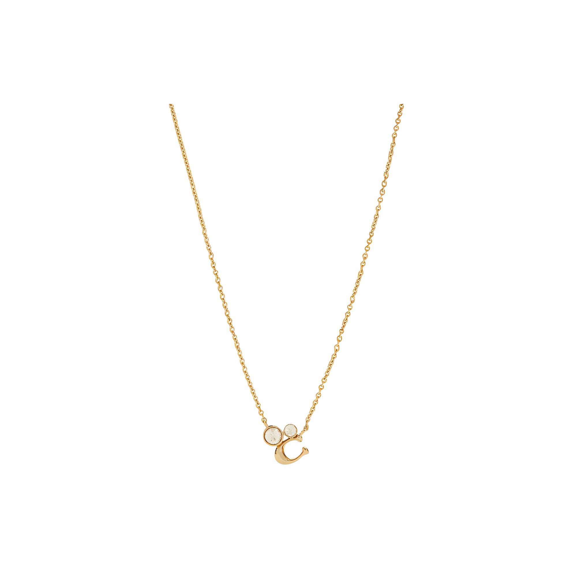 Coach Fine Jewelry C Letter Zircon Glass Necklace Women necklace Gold C9447-GLD One Size
Coach Fine Jewelry C Letter Zircon Glass Necklace Women necklace Gold C9447-GLD One Size