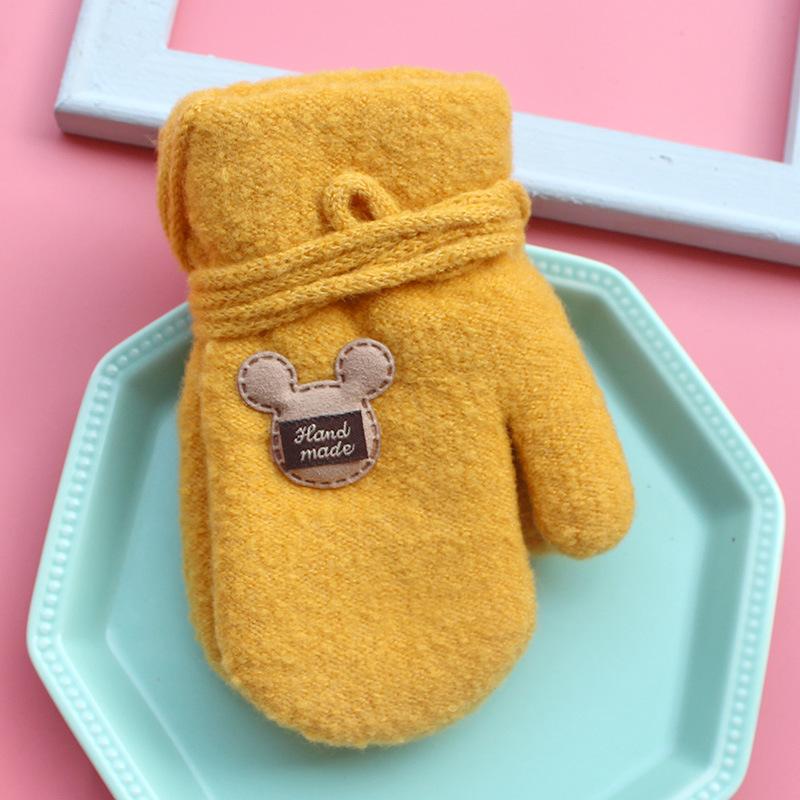 Детские перчатки зимние годовалый мальчик и девочка младенец теплый мешок относится к детским лыжным нескользящим детским моделям One size