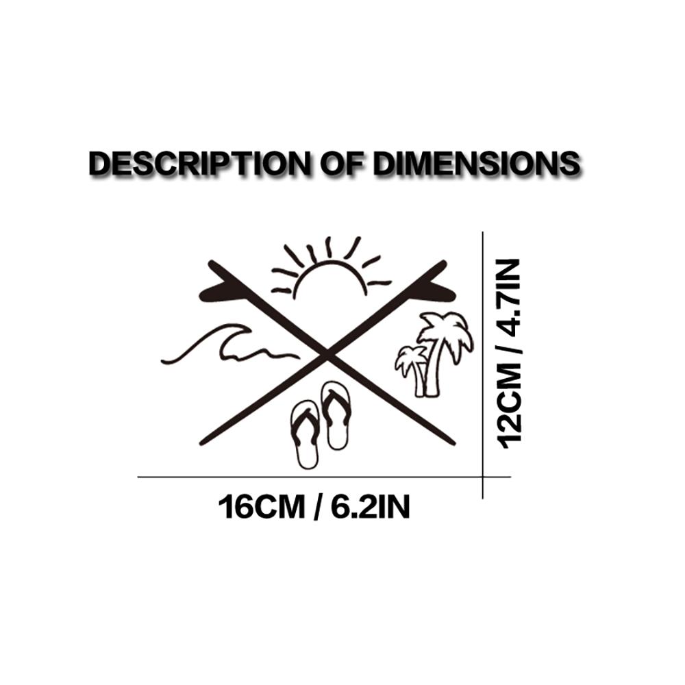 Surfing in summer Car Sticker Motorcycle Decals Car Styling Accessories DIY Auto Truck StickerWaterproof and non debondingCustom 16X12CM чорний
Surfing in summer Car Sticker Motorcycle Decals Car Styling Accessories DIY Auto Truck StickerWaterproof and non debondingCustom 16X12CM чорний