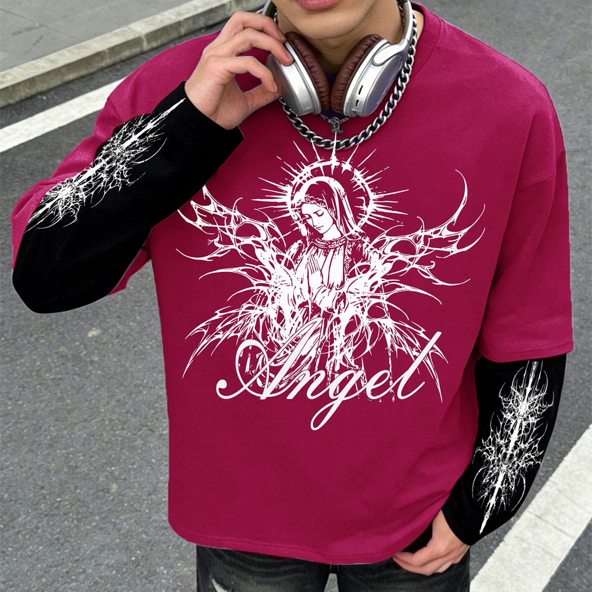 Thorn Wings Angel Dark High Street Print T-Shirt: A trendy, casual style perfect for everyday wear, ideal for street fashion enthusiasts XXL рожевий червоний колір
Thorn Wings Angel Dark High Street Print T-Shirt: A trendy, casual style perfect for everyday wear, ideal for street fashion enthusiasts XXL рожевий червоний колір