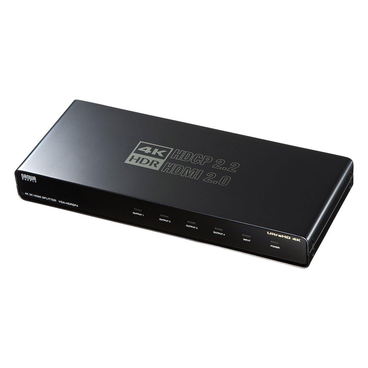 Sanwa Supply HDMI distributor compatible (4 distribution) 4K/60Hz/HDR VGA-HDRSP4
Sanwa Supply HDMI distributor compatible (4 distribution) 4K/60Hz/HDR VGA-HDRSP4