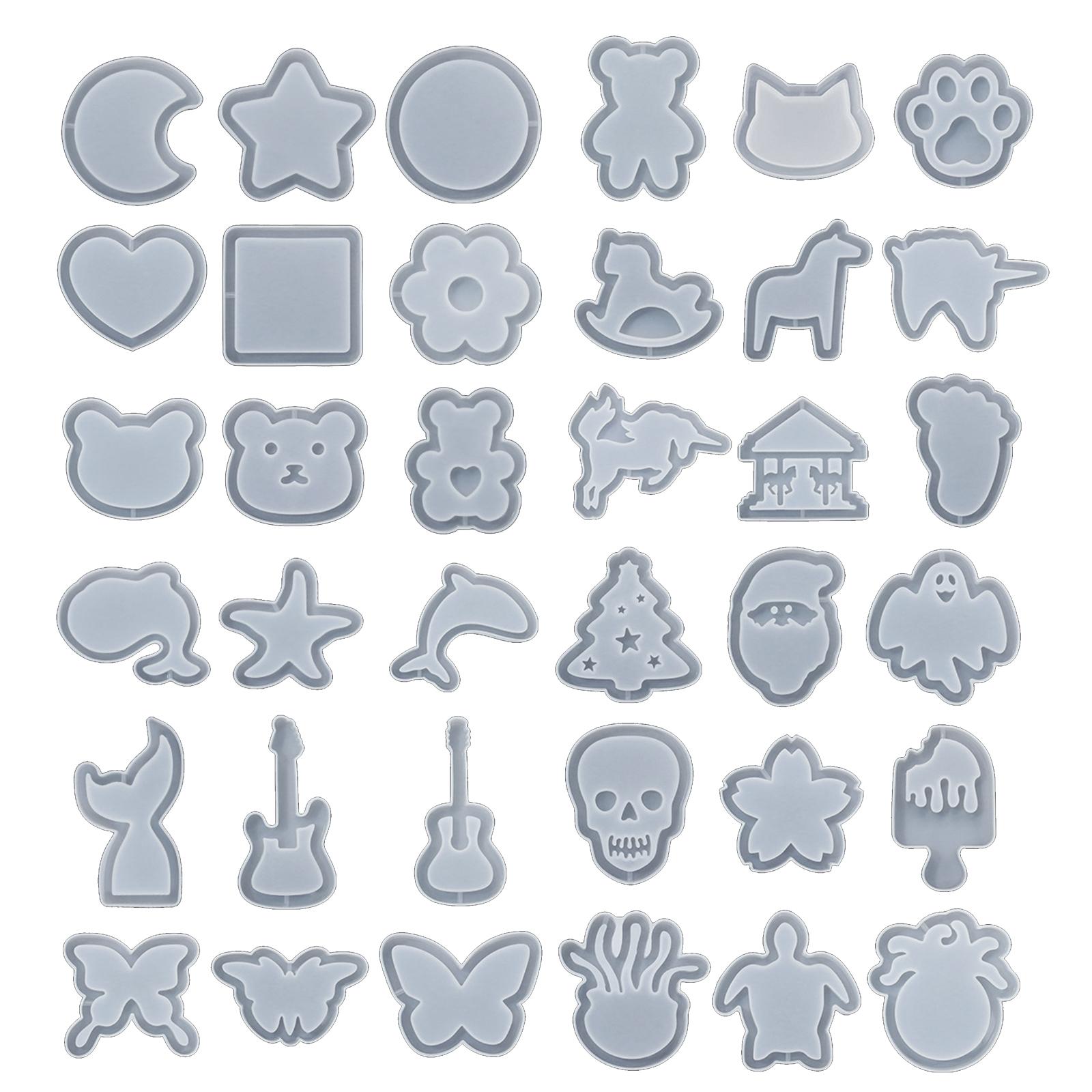 36 шт. животных зыбучие пески силиконовые формы эпоксидная смола литейная форма DIY ремесло брелок кулон форма ручной работы ювелирный инструмент