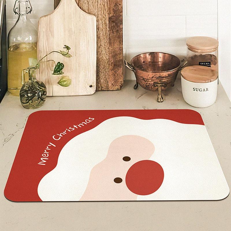 Christmas Drain Pad Coffee Mat Absorbent Non Slip for Countertops Dish Drying Mat for Kitchen and Laundry Room Home Supplies 20x30cm
Christmas Drain Pad Coffee Mat Absorbent Non Slip for Countertops Dish Drying Mat for Kitchen and Laundry Room Home Supplies 20x30cm
