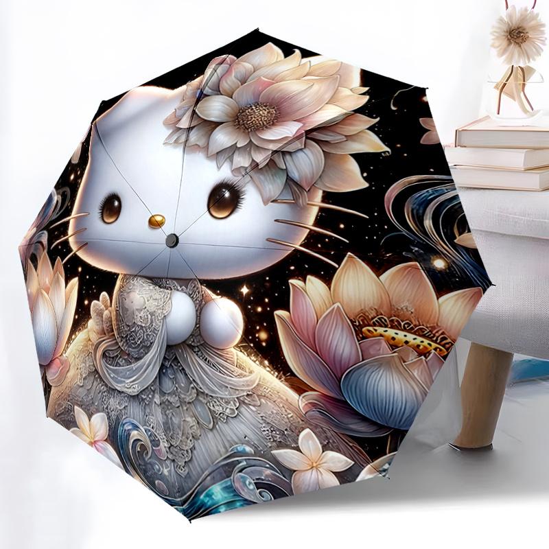 1pc Hello Kitty Lotus Flower Automatic Opening/Closing Umbrella - Portable Folding Design with 8-Bone Iron Frame for Outdoor Use, Perfect Gift for Fan
1pc Hello Kitty Lotus Flower Automatic Opening/Closing Umbrella - Portable Folding Design with 8-Bone Iron Frame for Outdoor Use, Perfect Gift for Fan