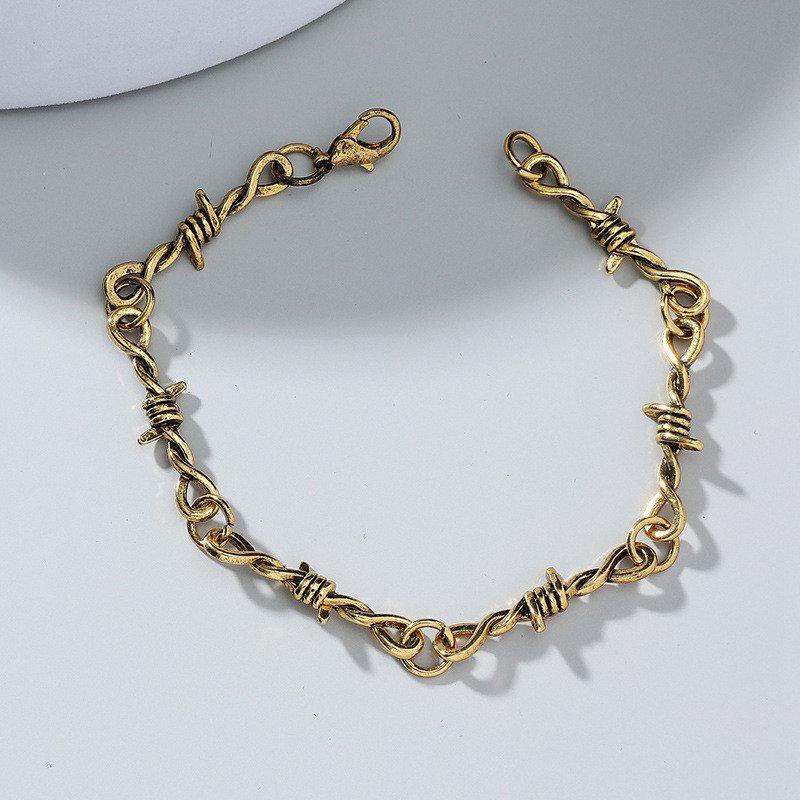 Gothic Punk Style Brambles Necklace Accessories Hip-hop Thorns Chain Small Wire Barbed Wire 22cm
Gothic Punk Style Brambles Necklace Accessories Hip-hop Thorns Chain Small Wire Barbed Wire 22cm