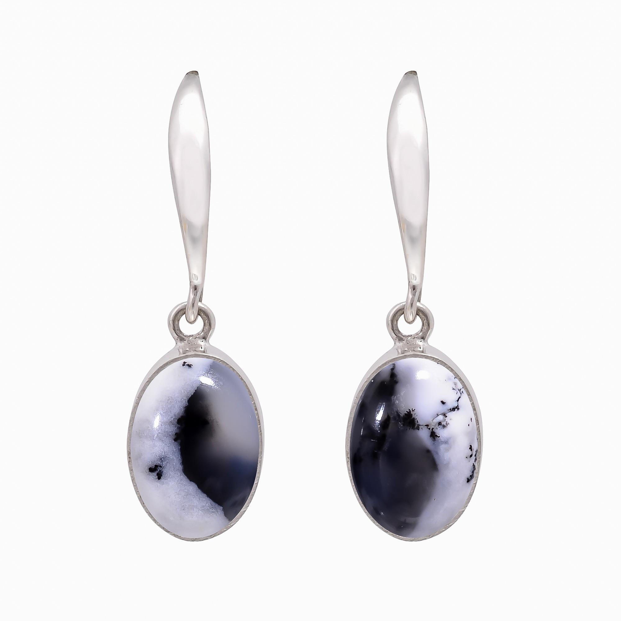 Dendritic Agate - Brazil 925 Sterling Silver Earring V4508, White Earring, Oval Earring, Valentin s Day Gift, Gift For Her, Birthday Gift, Handmade Je
Dendritic Agate - Brazil 925 Sterling Silver Earring V4508, White Earring, Oval Earring, Valentin s Day Gift, Gift For Her, Birthday Gift, Handmade Je