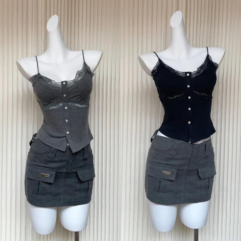 Korean Style Elegant Lace Splice V-neck Strapless Vest Top Women Casual New Retro Pure Desire Sexy Slimming Base Shirt S чорний
Korean Style Elegant Lace Splice V-neck Strapless Vest Top Women Casual New Retro Pure Desire Sexy Slimming Base Shirt S чорний