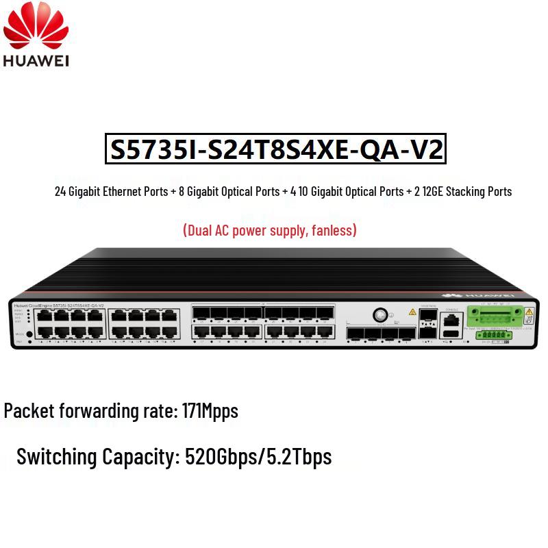 HUAWEI S5735I-S24T8S4XE-QA-V2 Industrial Managed Ethernet Switch
HUAWEI S5735I-S24T8S4XE-QA-V2 Industrial Managed Ethernet Switch