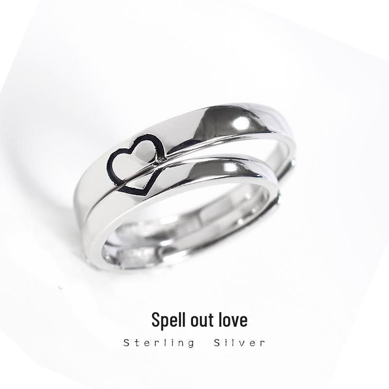Engraved Love Heart s925 Sterling Silver Adjustable Couple Rings for Long-Distance Relationships Women s
Engraved Love Heart s925 Sterling Silver Adjustable Couple Rings for Long-Distance Relationships Women s