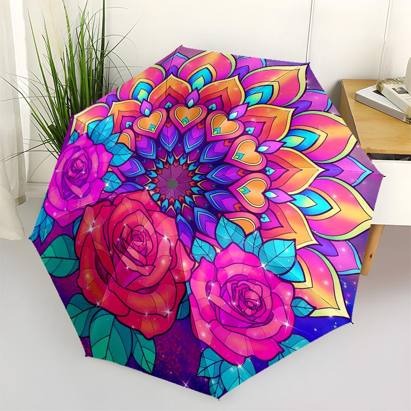 1pc Colorful Floral Mandala Design Umbrella with Plastic Handle,Vibrant Cartoon Pattern,Multi-functional UmbrellaPT033
1pc Colorful Floral Mandala Design Umbrella with Plastic Handle,Vibrant Cartoon Pattern,Multi-functional UmbrellaPT033