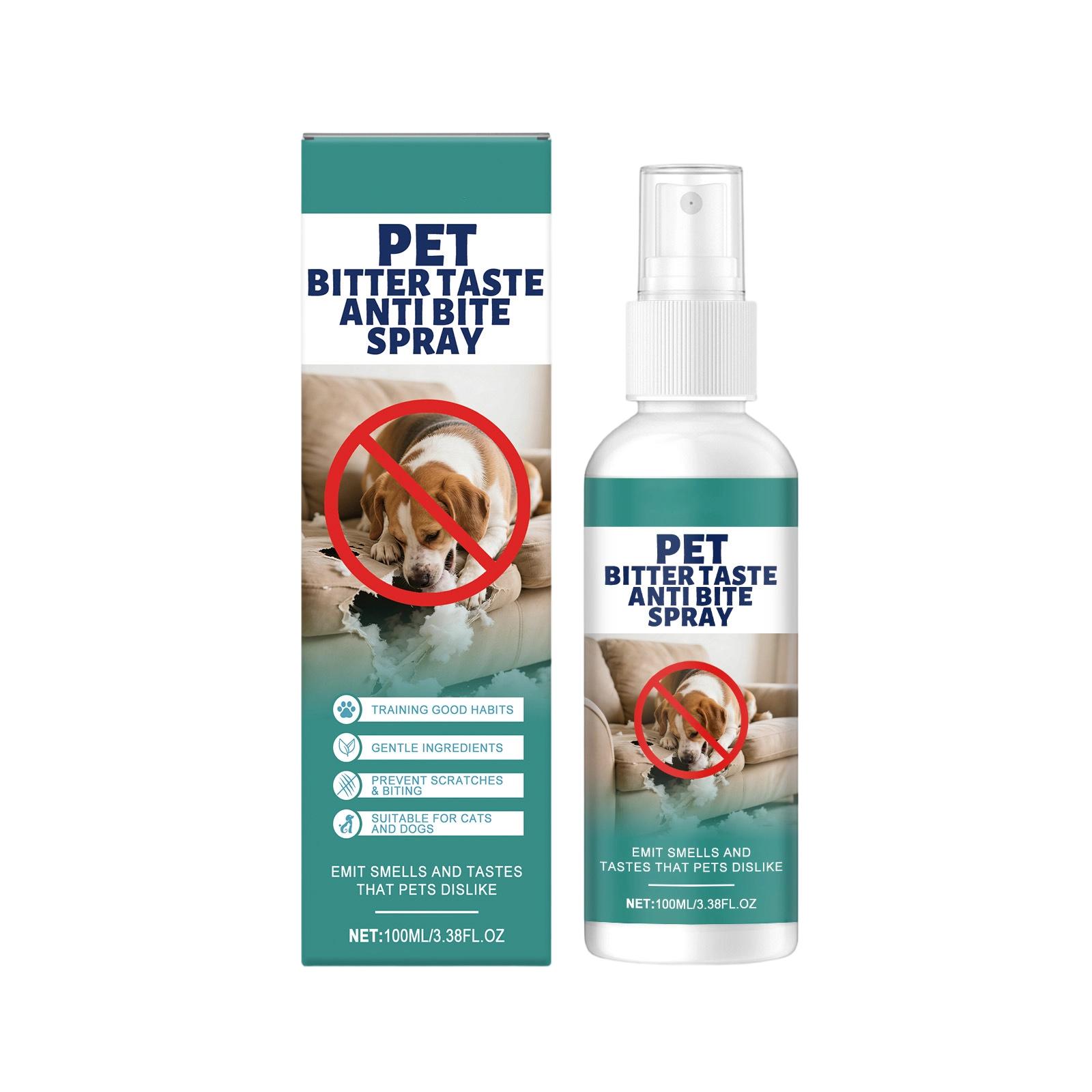 Pet Bitter Taste Anti Bite Spray 100ml Indoor Use Deterrent Spray Prevent Scratching Chewing and Biting for Dogs and Cats Safe Formula One Size
Pet Bitter Taste Anti Bite Spray 100ml Indoor Use Deterrent Spray Prevent Scratching Chewing and Biting for Dogs and Cats Safe Formula One Size