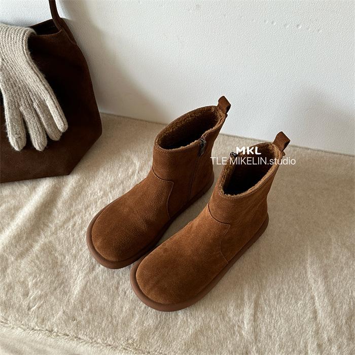 TLEMIKELIN Винтажные матовые мягкие ботинки на толстой подошве из овечьей шерсти для снега Мори универсальные тонкие короткие ботинки женские 39
TLEMIKELIN Винтажные матовые мягкие ботинки на толстой подошве из овечьей шерсти для снега Мори универсальные тонкие короткие ботинки женские 39