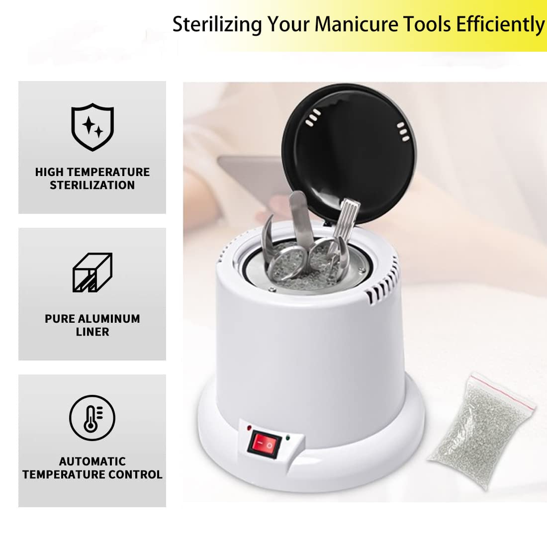 LINMANDA Nail Art Sterilizer High Temperature Sterilizer Nail Tool Cleaning Pot for Nail Art Salon Scissors Cleaning Equipment
LINMANDA Nail Art Sterilizer High Temperature Sterilizer Nail Tool Cleaning Pot for Nail Art Salon Scissors Cleaning Equipment