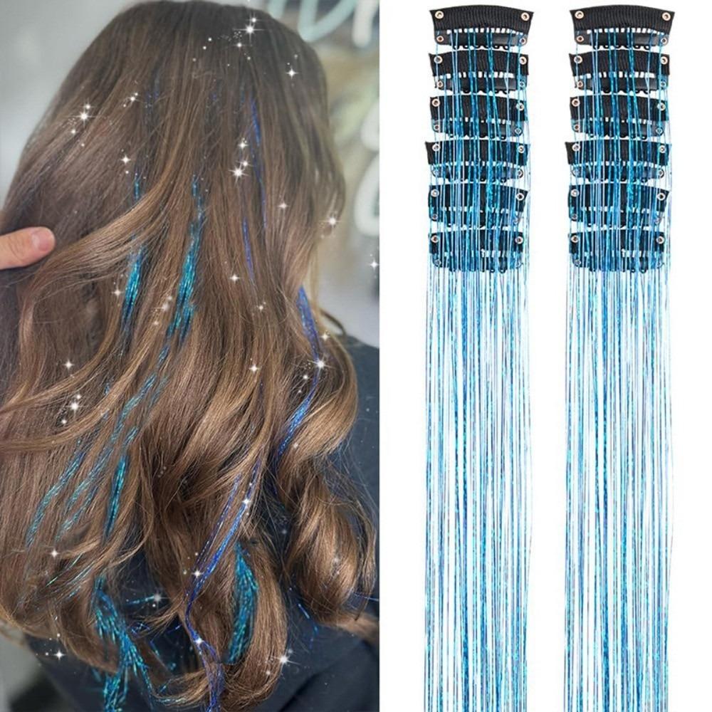 12Pcs Sparkle Glitter Tinsel Hair Synthetic Hair Hair Tinsel Kit Highlights Hair Accessories Set 6
12Pcs Sparkle Glitter Tinsel Hair Synthetic Hair Hair Tinsel Kit Highlights Hair Accessories Set 6