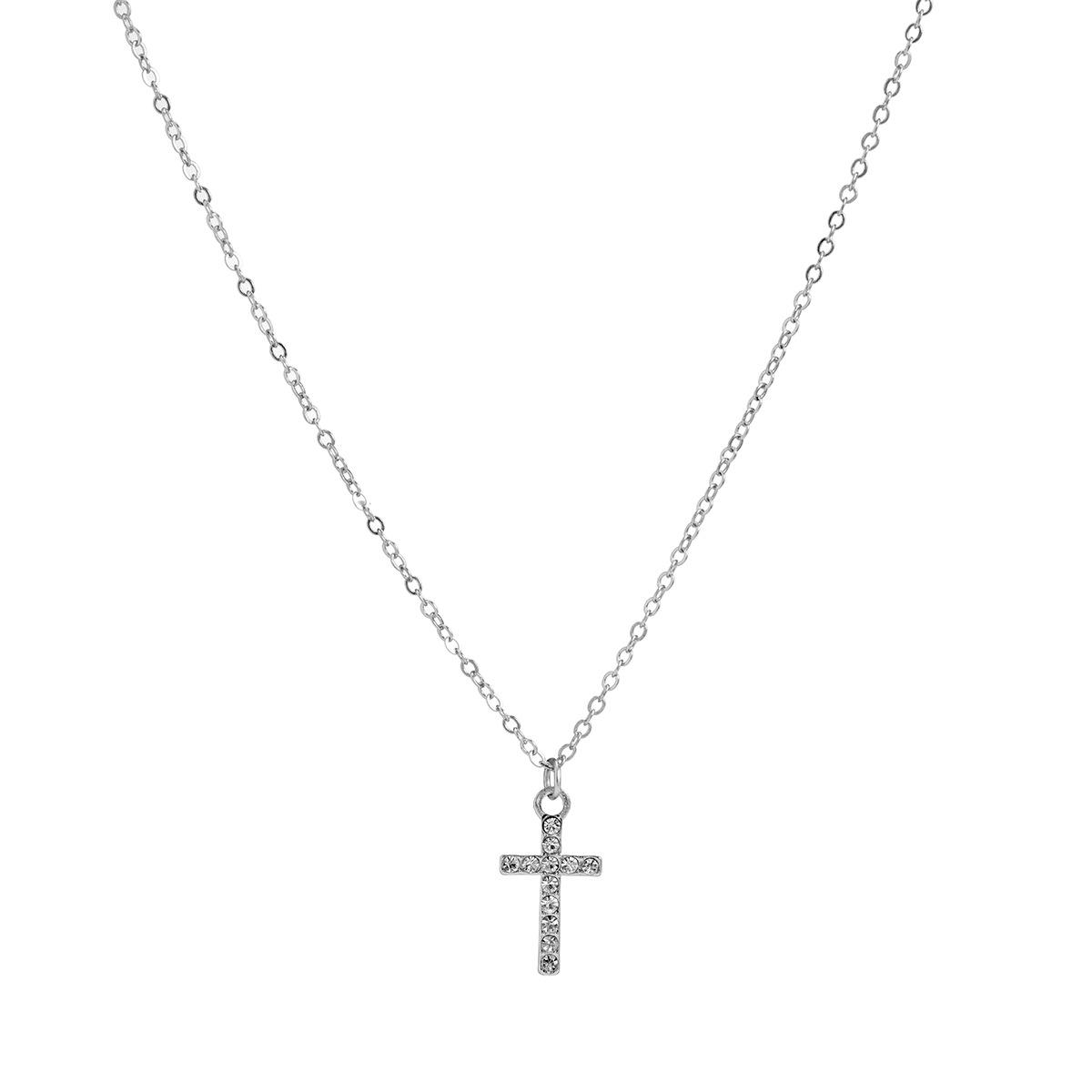 Color thin chain single-layer necklace, simple micro-inlaid cross pendant, sweater necklace for women
Color thin chain single-layer necklace, simple micro-inlaid cross pendant, sweater necklace for women