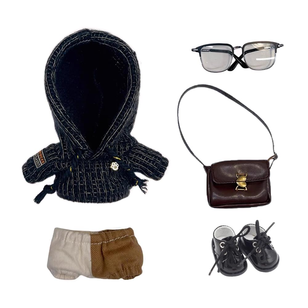 niannyyhouse 10cm 15cm 20cm Plush Clothes Wool Parka Pants Backpack Glasses Leather Shoes Color Block Suit Cotton Doll Clothes Dress Up (Black-15cm)
niannyyhouse 10cm 15cm 20cm Plush Clothes Wool Parka Pants Backpack Glasses Leather Shoes Color Block Suit Cotton Doll Clothes Dress Up (Black-15cm)