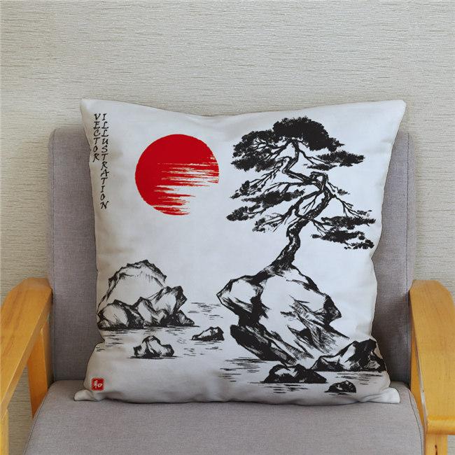 45*45 Classical Ink Landscape Printing Pattern Cushion Cover Home Living Room Sofa Decoration Square Pillow Case 16x16Inch
45*45 Classical Ink Landscape Printing Pattern Cushion Cover Home Living Room Sofa Decoration Square Pillow Case 16x16Inch