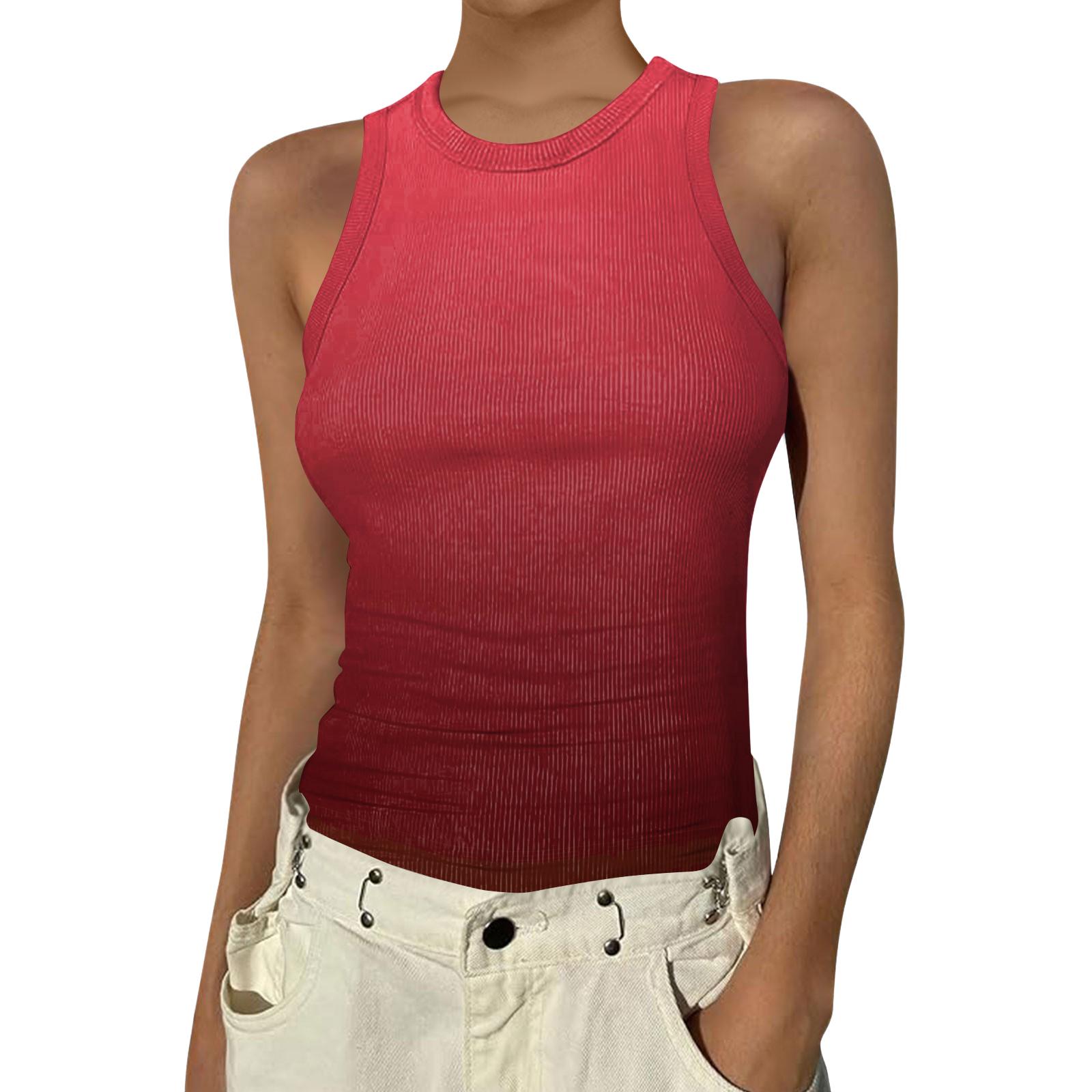 Women s Fashionable Round Neck Gradient Sleeveless Vest Top XL червоний
Women s Fashionable Round Neck Gradient Sleeveless Vest Top XL червоний
