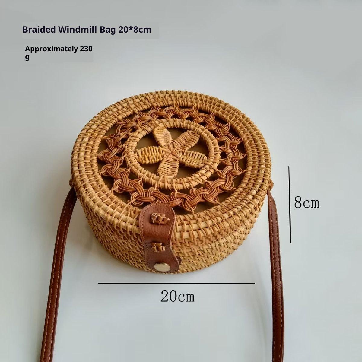 Сумка кроссбоди из плетеной лозы ручной работы - Богемная мини-сумочка для отпуска, свидания и путешествий, Натуральная плетеная сумка