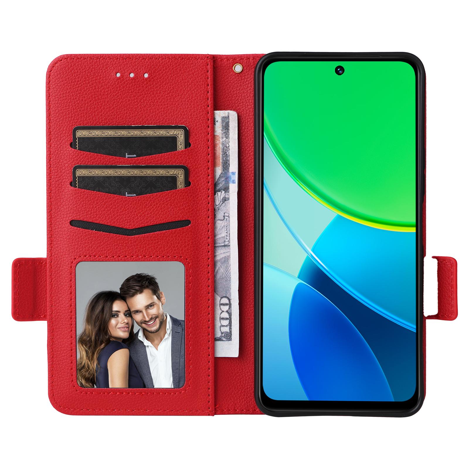 For vivo Y19s 4G/Y29 5G Case with Wrist Strap Litchi Texture PU Leather Wallet Phone Cover Red
For vivo Y19s 4G/Y29 5G Case with Wrist Strap Litchi Texture PU Leather Wallet Phone Cover Red