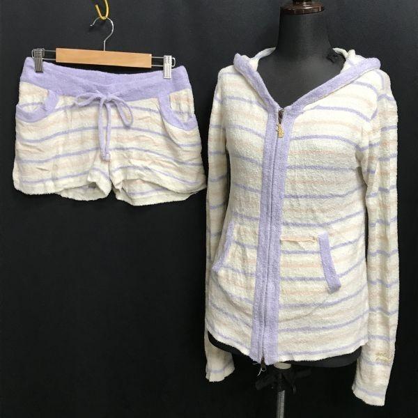 gelato pique Zip-Up Hoodie & Shorts Set Size F White Pink Purple Stripe Loungewear
gelato pique Zip-Up Hoodie & Shorts Set Size F White Pink Purple Stripe Loungewear