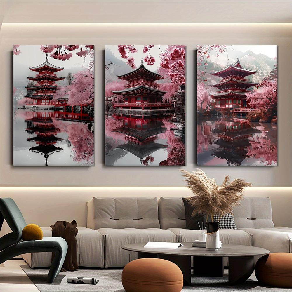3 pieces of Japanese style antique red pagoda cherry blossom decoration paintings Zen landscape canvas paintings Living room ent (as the picture,20x30cm No Frame)
3 pieces of Japanese style antique red pagoda cherry blossom decoration paintings Zen landscape canvas paintings Living room ent (as the picture,20x30cm No Frame)