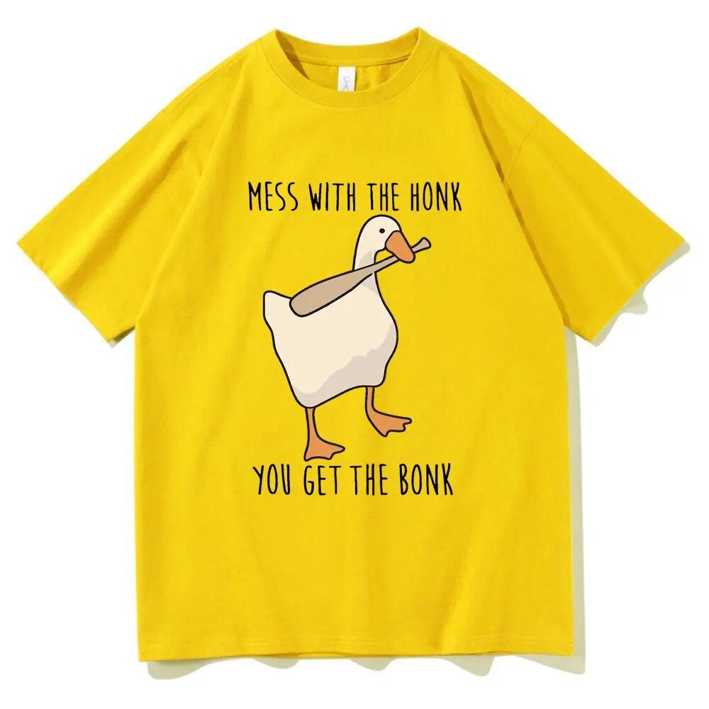 Футболка з графічним малюнком Funny Duck Meme Mess with The Honk You Get The Bonk Футболки Літня вільна футболка Модний жіночий вуличний одяг унісекс 4XL
Футболка з графічним малюнком Funny Duck Meme Mess with The Honk You Get The Bonk Футболки Літня вільна футболка Модний жіночий вуличний одяг унісекс 4XL