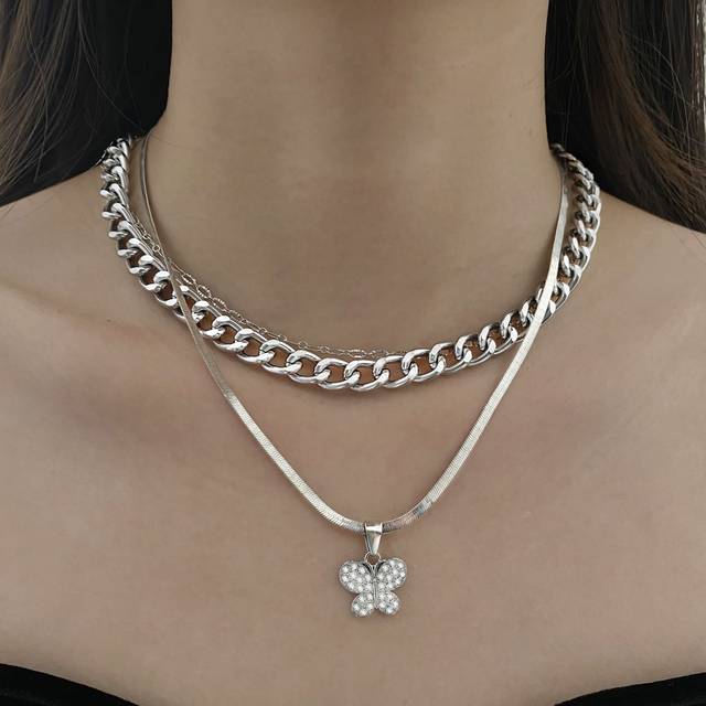 IF ME винтажное серебряное ожерелье с подвеской в форме бабочки для женщин и мужчин, кубинская цепочка в стиле хип-хоп, трендовые вечерние ювелирные аксессуары, подарок
IF ME винтажное серебряное ожерелье с подвеской в форме бабочки для женщин и мужчин, кубинская цепочка в стиле хип-хоп, трендовые вечерние ювелирные аксессуары, подарок