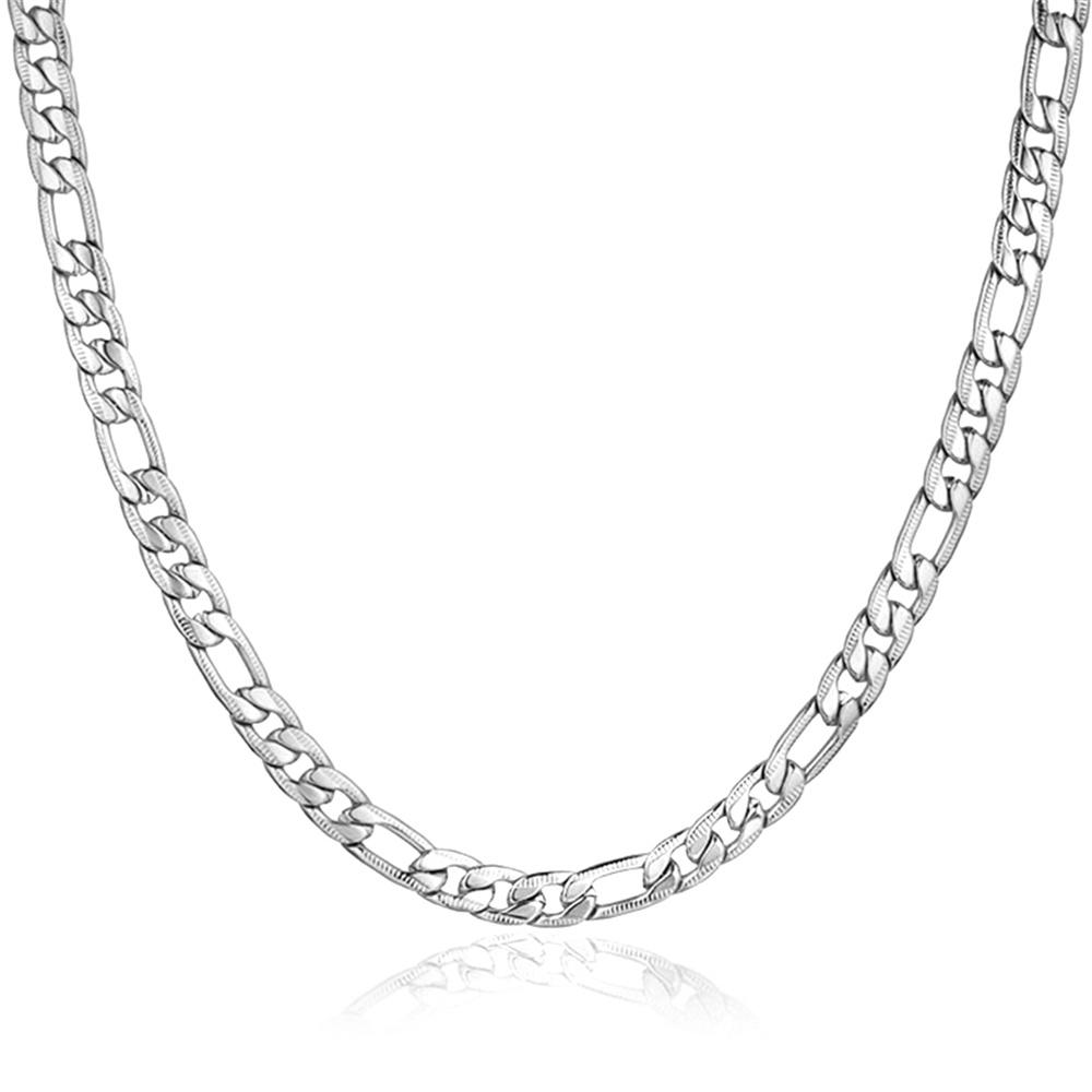Punk Embossing 7mm Figaro Chain Necklaces Male Gold Silver Color Stainless Steel Chains For Men Women Vintage Jewelry Gift 50cm
Punk Embossing 7mm Figaro Chain Necklaces Male Gold Silver Color Stainless Steel Chains For Men Women Vintage Jewelry Gift 50cm